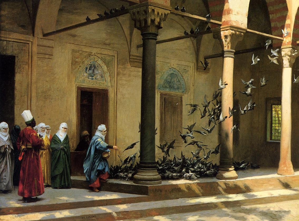 Jean-Léon Gérôme - Women Feeding Pigeons
